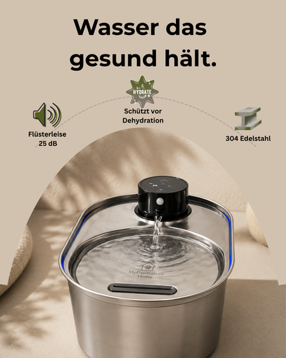Sensor Trinkbrunnen aus 304 Edelstahl für Katzen und Hunde