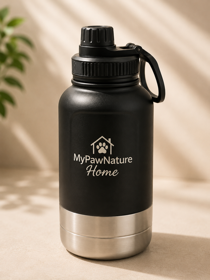 3 in 1 - Trinkflasche mit Näpfen für Hunde & Katzen