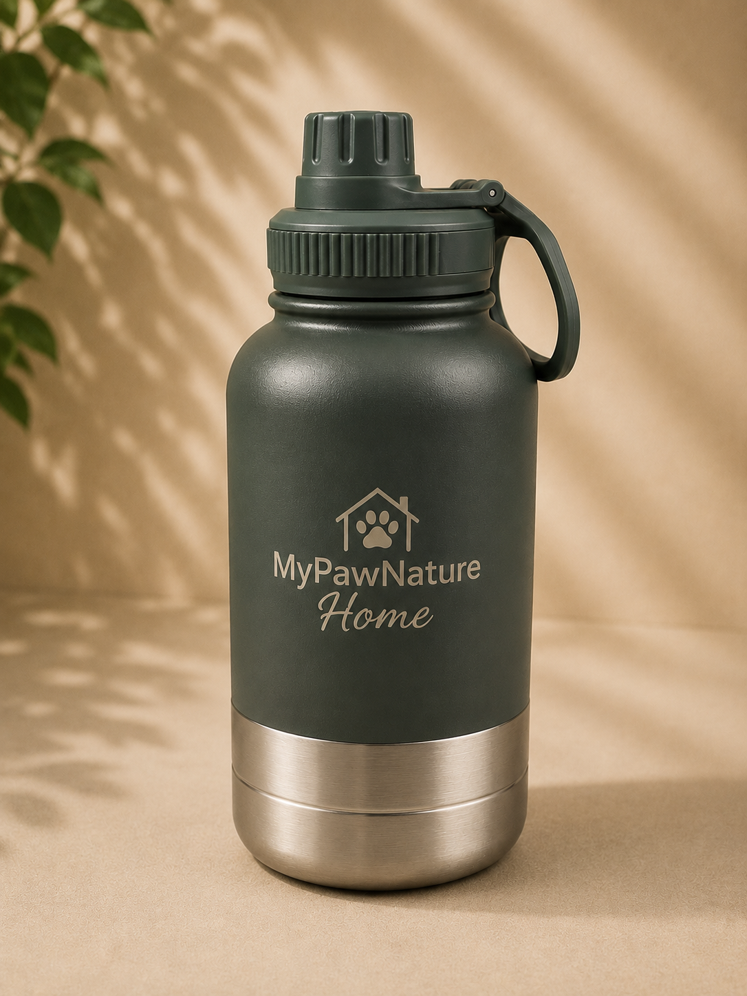 3 in 1 - Trinkflasche mit Näpfen für Hunde & Katzen
