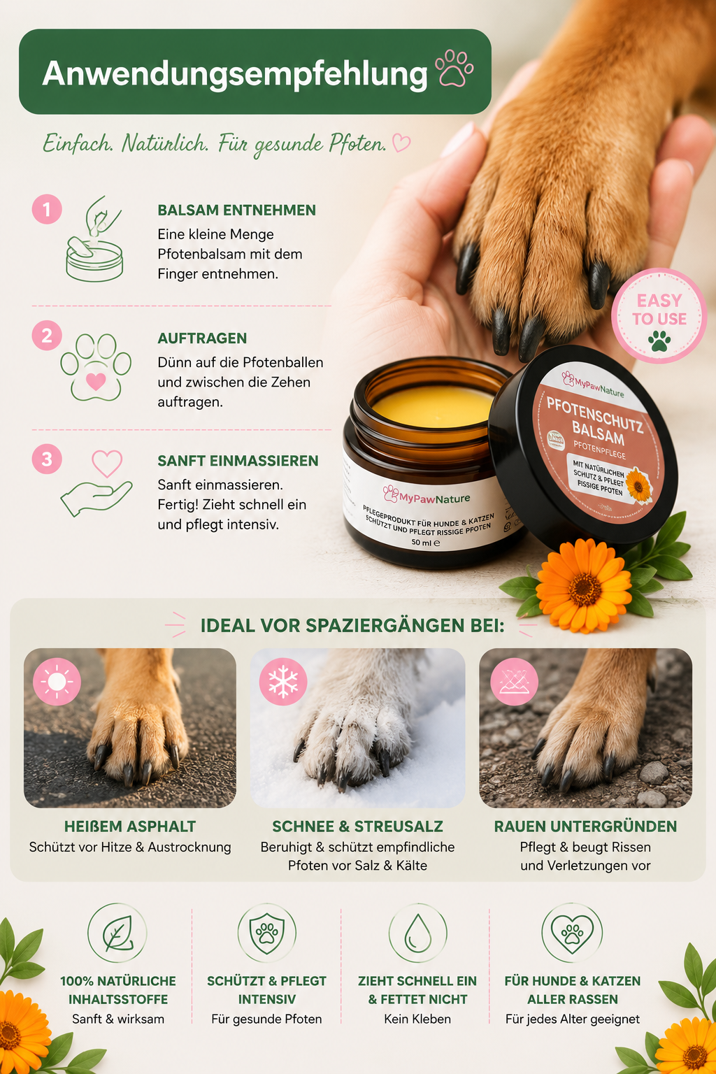 PawGuard - Pfoten-Schutzpflege für Hunde & Katzen im Winter